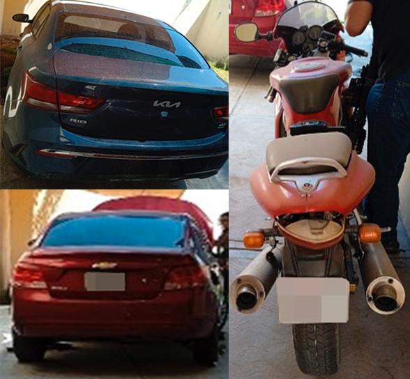 Asegura PGJE dos vehículos y una motocicleta a través de una diligencia de extracción